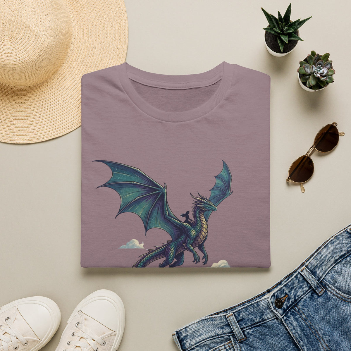 Girl Riding Dragon T-Shirt