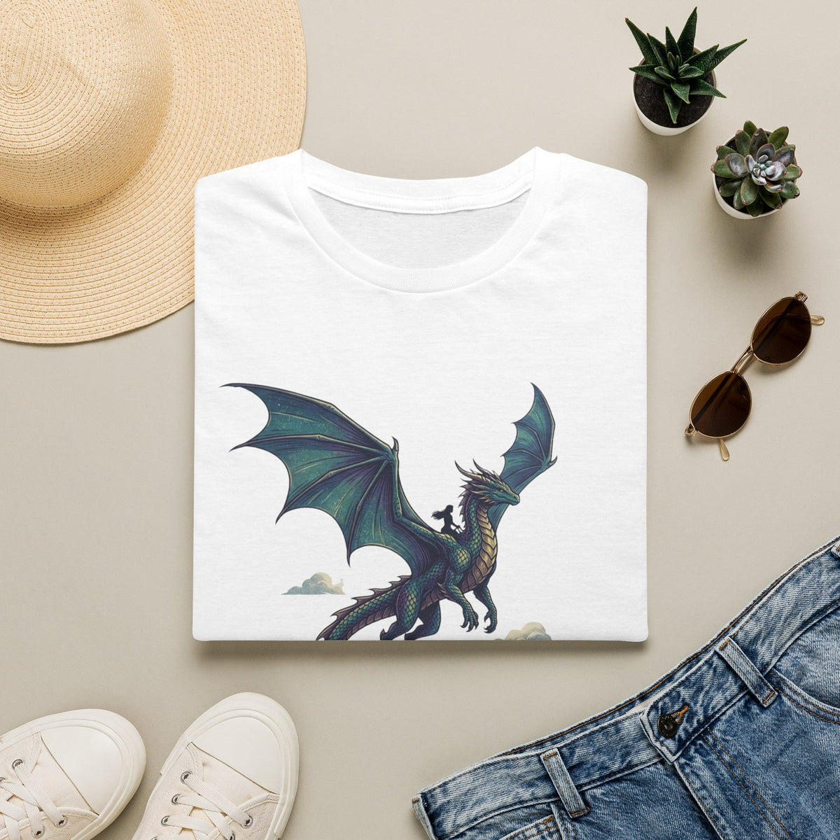 Girl Riding Dragon T-Shirt