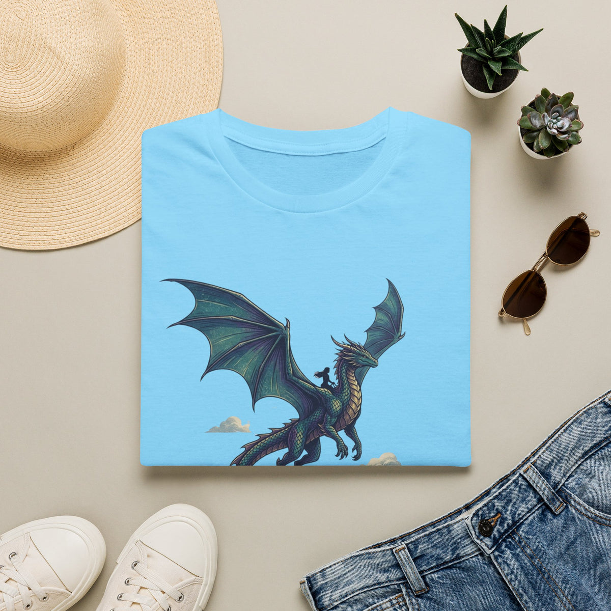 Girl Riding Dragon T-Shirt