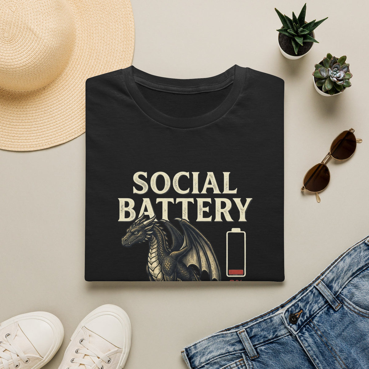 Social Battery 2% T-Shirt
